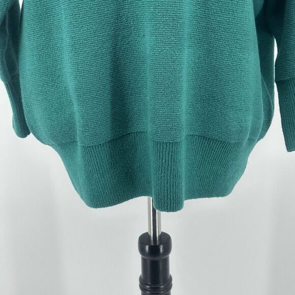 Vici Amsterdam Mock Neck Knitted Heavyweight Sweater Green Womens Sz L Cozycore - Picture 5 of 12